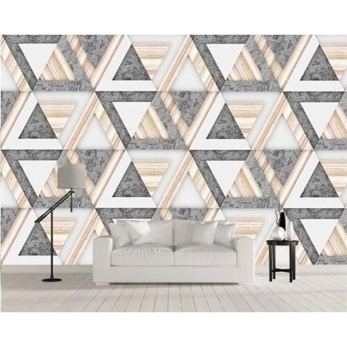 Beibehang Custom wallpaper 3D modern minimalist personality abstract geometric marble triangle background wall papel de pared