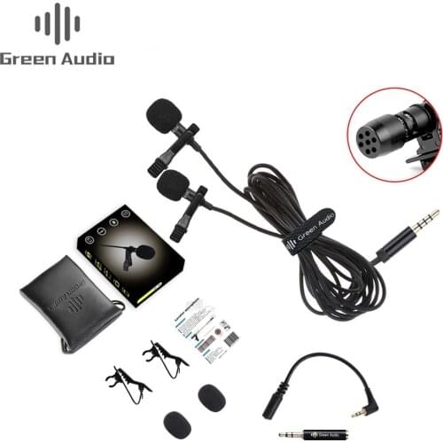 Professionnel Dual Mini Lavalier Microphone For Phone Laptop PC , lapel Microphone For Radio Smartphone Micro karaoke Microfono