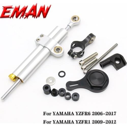CNC Aluminum Adjustable For YAMAHA YZF R6 2006-2017/ R1 2009-2012 Motorcycles Steering Stabilize Damper Bracket Mount Kit