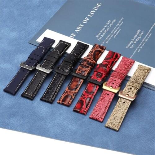 High Quality Genuine Leather Watch Band For Panerai Strap For PAM111/386/441 Watchband Accessories Needle Buckle Tools 24mm