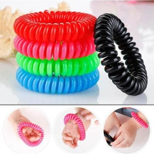 Mosquito Repellent Phone Ring Summer Natural Plant Oils Phone Strap Elastic Anti-mosquito Bracelet Spiral Hand Wrist SN1472