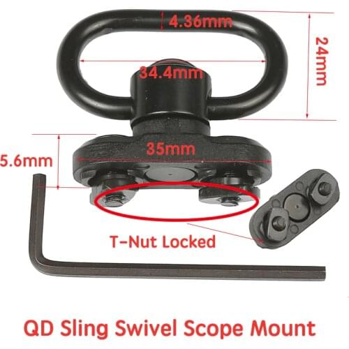 M-lok QD Sling Swivel Stud Mount Adapter for Mlok Rail Quick Release QD Sling Swivel Mount Adapter Hunting Gun Accessories