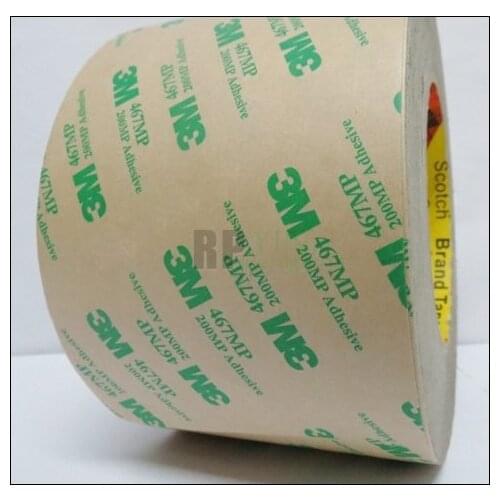 0.06mm Thickness), 5cm, 50mm*55 meter Ultra Thin 3M 467 MP Double Sided Tape Sticky for Plastic, Rubber, Metal, Screen Adhesive