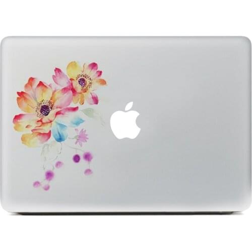 Watercolor flower Vinyl Decal Sticker for DIY Macbook Pro / Air 11 13 15 Inch Laptop Case Cover Sticker