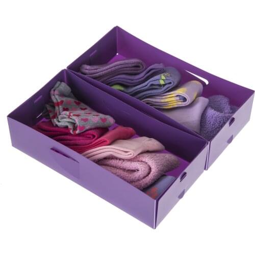 Bosphorus Drawer Interior Organizer 2 Pcs Purple Box