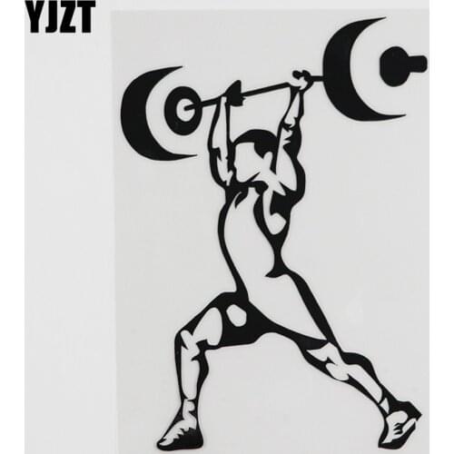 YJZT 10.3CMX14.5CM Sports Fitness Zentr Club Vinyl Car Sticker Black/Silver 8A-0305