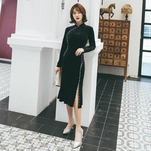 Plus Size 4XL 5XL Women Satin Cheongsam Oriental Bride Dress for Wedding Party 2021 Chinese Qipao Classic Evening Party Dresses
