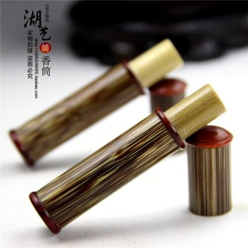 Gold silk and Mosaic rosewood rosewood toothpicks extinguishers powder cylinder of tobacco tube of aloes cone incense box