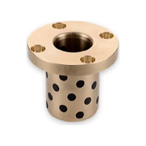1pcs 25mm/27mm/29mm flange OD 4mm thickness bushing sleeve sliding bearing graphite inlaid copper resistant 4 positioning holes