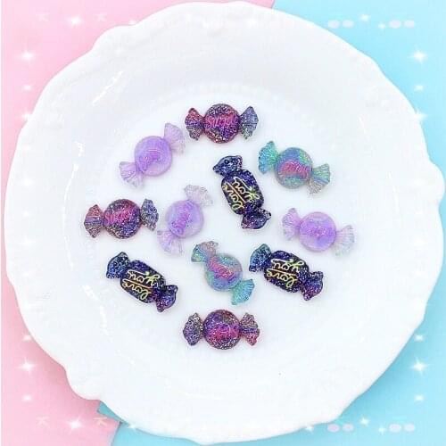 10Pcs Diy Slime Supplies Accessories Phone Case Decoration for Slime Filler Miniature Resin Fruits Candy Fridge sticker adorn