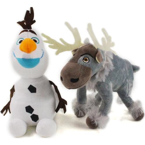 16-20cm Disney Frozen Olaf Sven reindeer Kristoff Cartoon Animal Soft Stuffed Dolls Plush Peluche Kids Toy for Children Gift