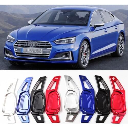 2pcs Steering Wheel Aluminum Shift Paddle Shifter Extension For Audi S5 2016-2017 Car-styling