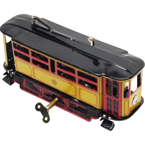 2018 NEW M89CRetro Wind Up Tram Cable Bus Clockwork Streetcar Toy Vintage Collection Kid Gift