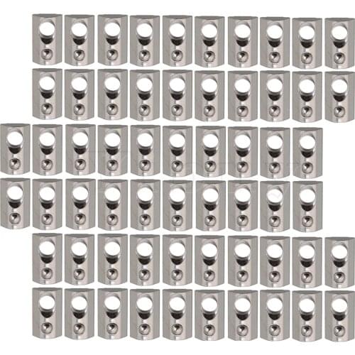 60 x Carbon Steel European Standard 40 Type M8 Thread T Spring Slot Nuts