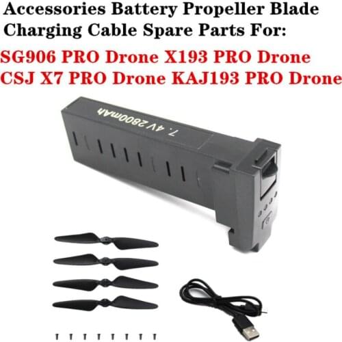 SG906 PRO Drone Original Accessories Battery 7.4V 2800mAh Propeller Blade USB Cable For SG906 Pro Quadcopter