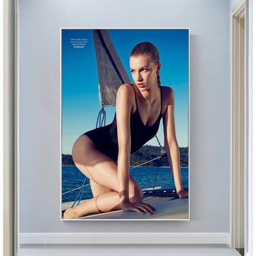 Anne Sofie List Sexy Model Pretty Girl Swimsuit Pose Wall Silk Cloth HD Poster Art Home Decoration Gift
