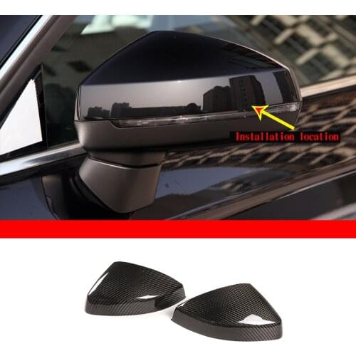 For Audi A3 S3 RS3 8V 2014-21 Real Carbon Fiber Car Rearview Mirror With Scratch Protection Cover Car Accessories (replacement)
