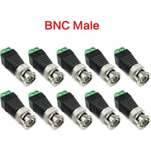 Free Shipping 10PCS BNC CCTV Connectors for AHD Camera CVI Camera TVI Camera CCTV Camera Coax/Cat5/Cat6 Cables