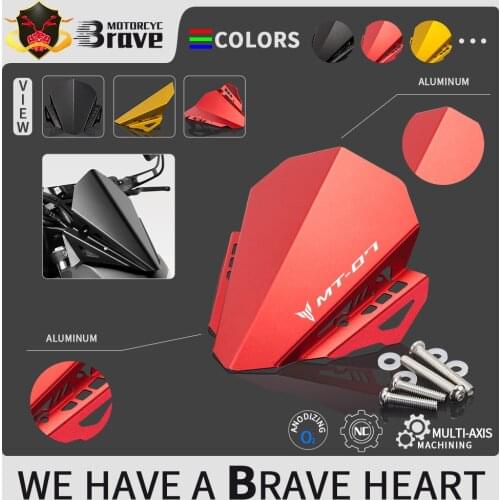 For YAMAHA MT07 MT-07 FZ07 2018 2019 2020 Motorcycle Deflector CNC Windshield Windscreen Cover MT / FZ 07