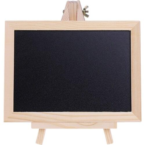 Wood Tabletop Chalkboard Double Sided Blackboard Message Board Children Kids Toy