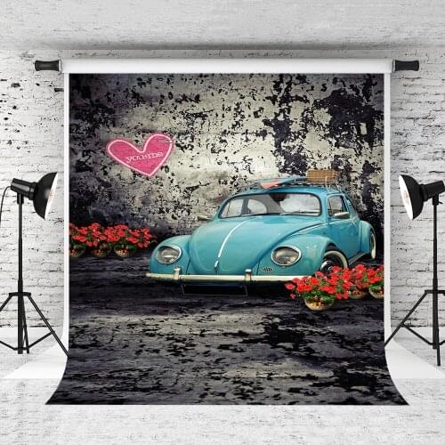 VinylBDS Old Car Valentine Background Photography Backdrop Romantic Fotografia Backdrops For Photography Fond Photographe