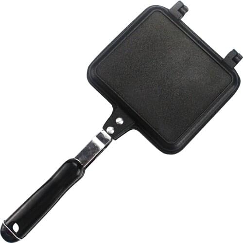 Sandwich Mold 34.5*15cm Pan Double Side Grill Fry Pan Cookware Double Face Pan Steak Fry Pan Pancake outdoor Kitchen supplies