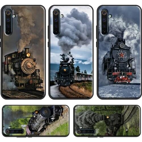 Classic Steam Train Railway Case For OPPO Realme 8 Pro 6 7i Q3 GT C21 C15 C3 Cover For OnePlus 9 8 Pro 8T Nord 7 Pro