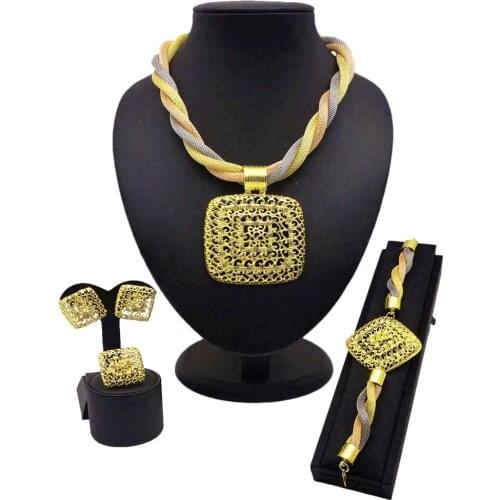 Necklace/Earring/Ring/Bracelet Jewelry Sets India Women Gift African Bridal Wedding Gifts african beads jewelry sets