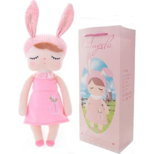 Metoo Newest Angela Plush Dolls Baby Toy for Children Girl Kids Toys Gift Bunny Rabbit Stuffed Animals Christmas With packing