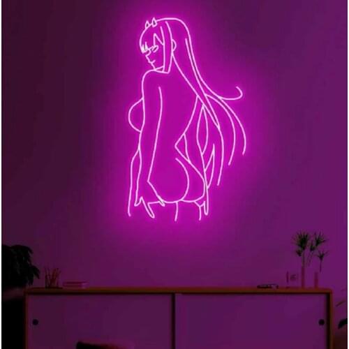 Custom led Zero Two Girl Anime Neon Sign Indoor Wall Lights Wedding Event Party Decoration Shop Indoor Restaurant