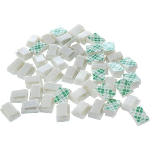 New Self-adhesive Wire Bundle Holder Tie Mount Clip, 7 mm Width, 50 Piece