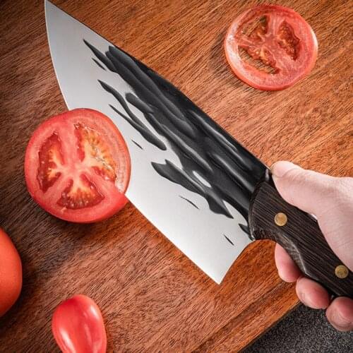 Slicing knife Chopper Cleaver Forged Chinese Butcher Cutlery Knife Tool Camping Handmade Sliced Chef Kitchen Chopping Knife