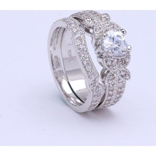 Hainon Engagement Rings Size 7 8 9 Fashion Heart Jewelry Wedding Butterfly Jewellery new Luxury Love Lady Promise Rings
