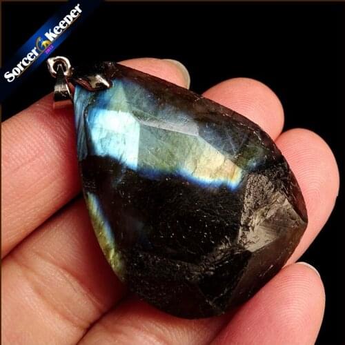 Women & Men Fashion Jewelry Pendants Necklaces With Chain Wholesale Labradorite Moonstone Quartz Stone Colares Femininos WS399