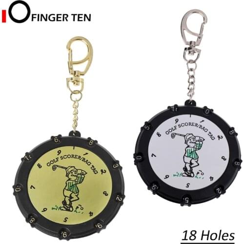 Golf Score Counter 18 Holes Stroke Shot Counter Keeper Round Scoring Tag with Clip Keychain