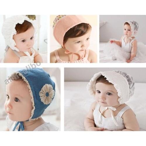 Baby Girls Hat Girls Cotton /Lace Bonnet Newborn Caps Baby Hat Accessories