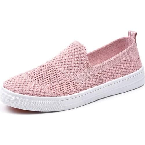 Women Casual Boat Shoes Ladies Slip On Ballet Flats Comfy Soft Zapatos Mujer White Pink Walking Footwear 2021 Spring New Trends
