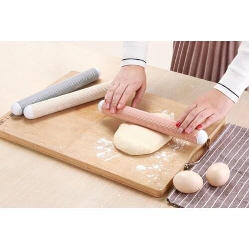 1PC DIY Rolling Pin Kitchen Cooking Tool Pastic Non-stick Fondant Cake Embossing Roller Sugarcraft Decorating ENX 027