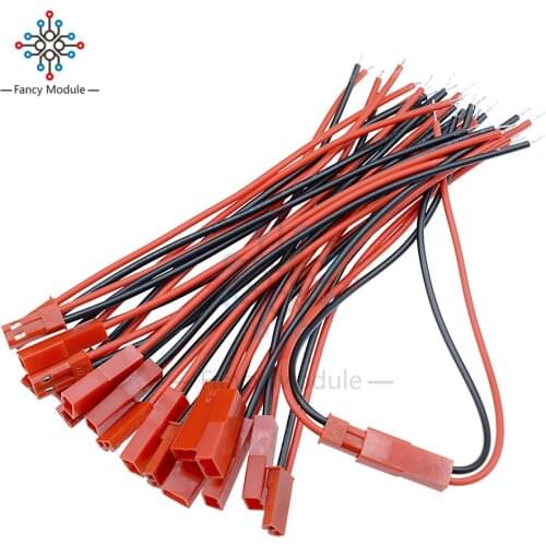 10 Pairs 100mm 10cm JST Male Female Connector Plug Cable For DIY RC BEC Battery Helicopter FPV Drone Quadcopter In Stock