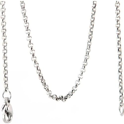 10pcs 18" Silver Stainless Steel 2.4mm rolo Necklace Chain For memory Glass Locket & oil Diffuser Locket