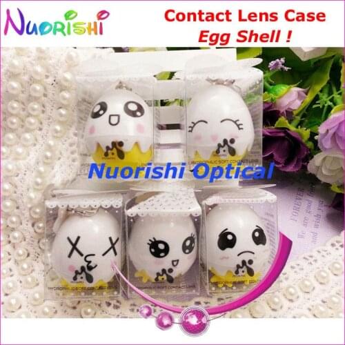 10pcs Egg Shell design Contact Lens Case C540 contact lens box Free Shipping
