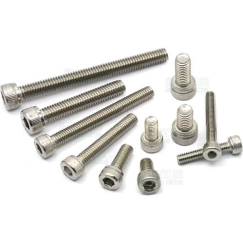 1000pcs wholesale DIN912 stainless steel m1.6 M2 M2.5 M3 hex allen socket cap head machine screw