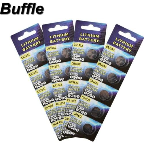 20pcs/4pack Buffle New CR1632 Button Cell Coin Batteries 3V Lithium Watch Battery BR1632 DL1632 ECR1632 KCR1632 LM1632 Wholesale
