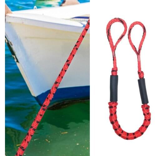 4Pcs Elastic Wharf Dinghy Marine Boat Bungee Dock Extendable Line Mooring Ropes Portable Highly Elastic for Outdoor #SP