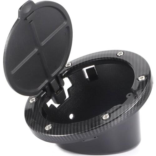 Car Oil Tank Cap Carbon Fiber Style Modification Parts Fuel Tank Cover Lid Fits for Jeep Wrangler JK 2/4 Doors 2007-2017
