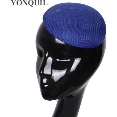 Multicolor 15CM Royal Blue Imitation Sinamay Fascinators Base DIY Hair Accessories Cocktail Headwear Bride Millinery Wedding Hat