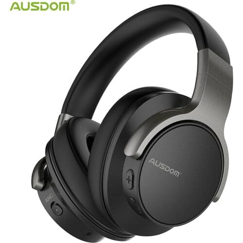AUSDOM ANC8 Active Noise Cancelling Wireless Headphones Bluetooth 5.0 Headset with Mic Handfree 30H Playtime For IOS Android