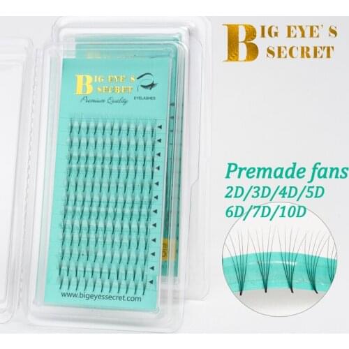 Big Eyes Secret Premade Volume Fans Mink Individual Natural Lashes Makeup Mink False Eyelashes