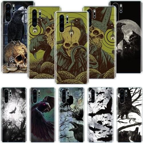 Crow Raven Dark Skull Phone Case For Huawei Honor 10 9 20 9X 8A 8X 8S 7A 7X Lite Pro 10i 20i Y5 Y6 Y7 Y9 2019 Cover Coque