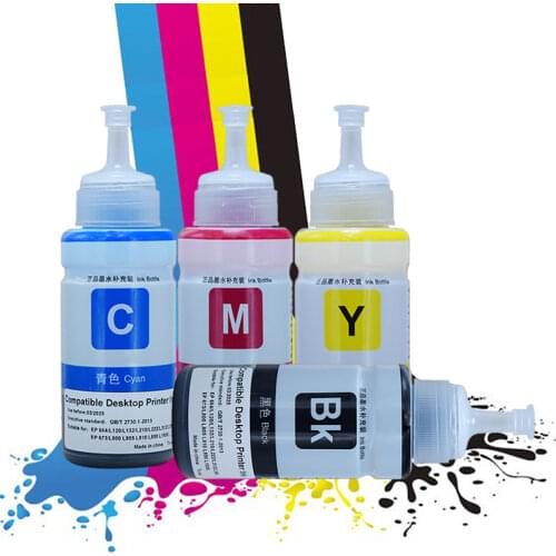 T664 Epson Ink Refill Kits , Printer Ink for Epson L120 L132 L210 L222 L312 L350 L355 L362 L364 L366 L382 L386 Printer Paint